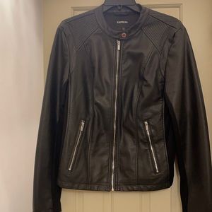 Express Moto Jacket (faux leather), size large